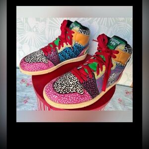 Chemical Baby Sneakers High Top Limited Edition Released in 2022 colorful Size 7